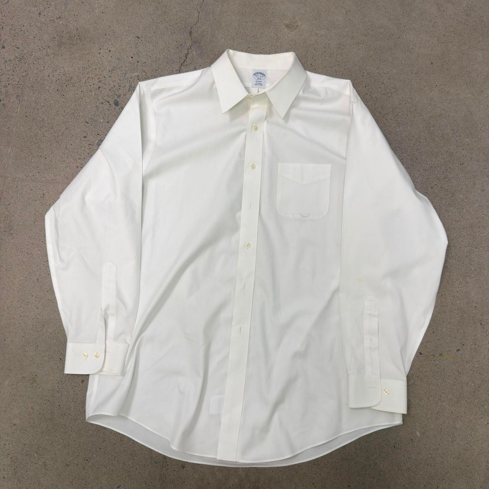 Vintage 90s Brooks Brothers Oxford Button Down Shirt White OCDB (Size L)
